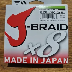 Шнур Daiwa J-Braid 8 - 0.28mm 300mt חוט