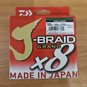 Шнур Daiwa J-Braid grand 8x - 0.36mm 270mt. חוט בד. שוק לידר