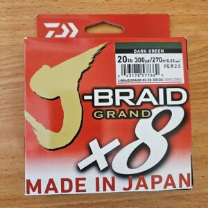 Шнур Daiwa J-Braid grand 8x - 0.23mm 270mt. חוט בד. שוק לידר